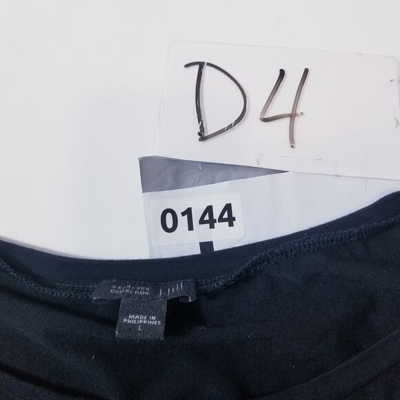 J. Jill Wearever Collection Black Jersey Shift Dress Boatneck Lagenlook - Picture 10 of 10